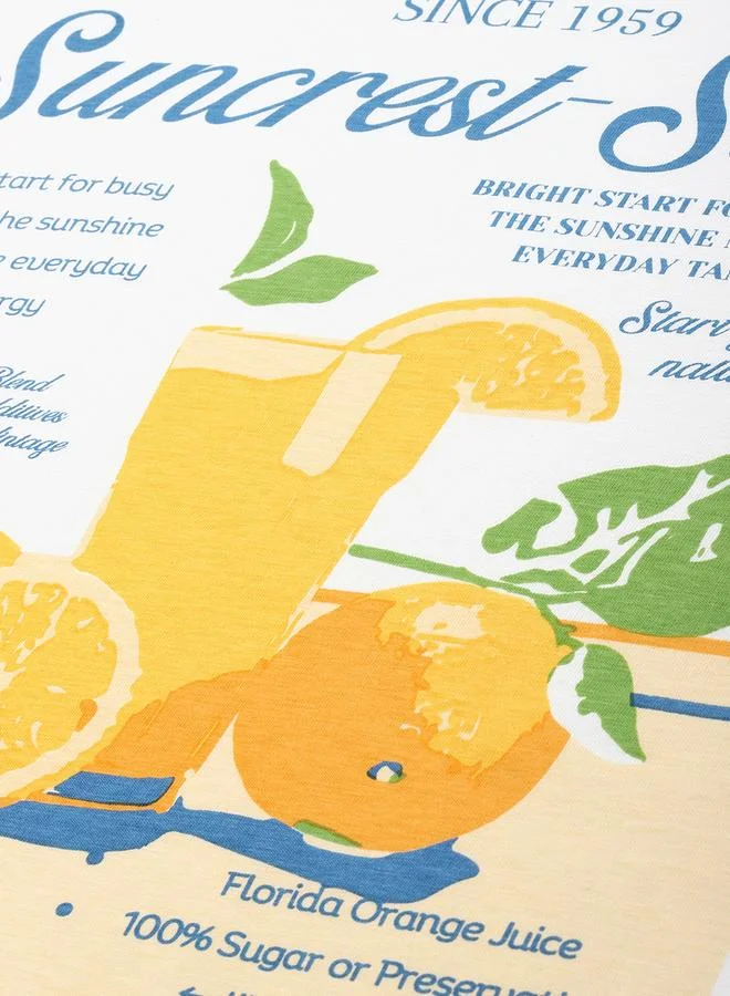 ديلينجر تيشيرت واسع بياقة دائرية